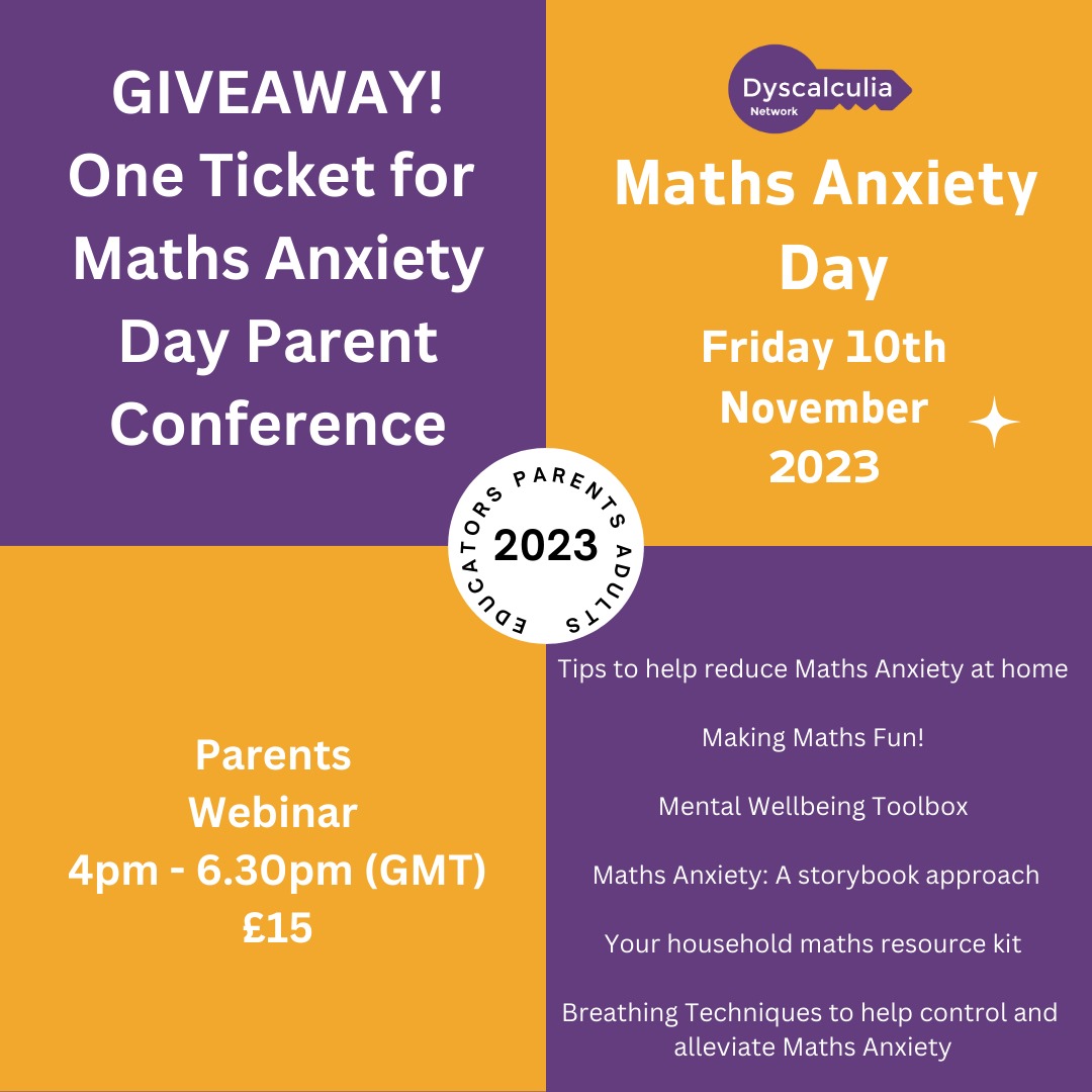 We can't wait for Friday and #mathsanxietyday

To have a chance to come to this great event as our guest (or get a recording) just tell us what you are looking forward to this weekend...

#mathsanxiety
