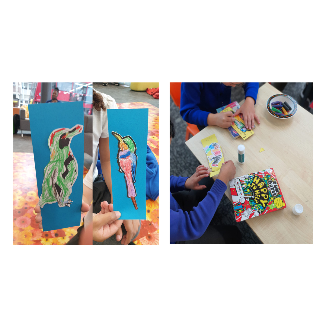 October was fun! Thank you, @foxfield, for creating wonderful #bookmarks and listening to 'Are You There?' Buzzed the Busy Bees as part of @GreenwichLibs #BHM23... lovely meeting such a talented class