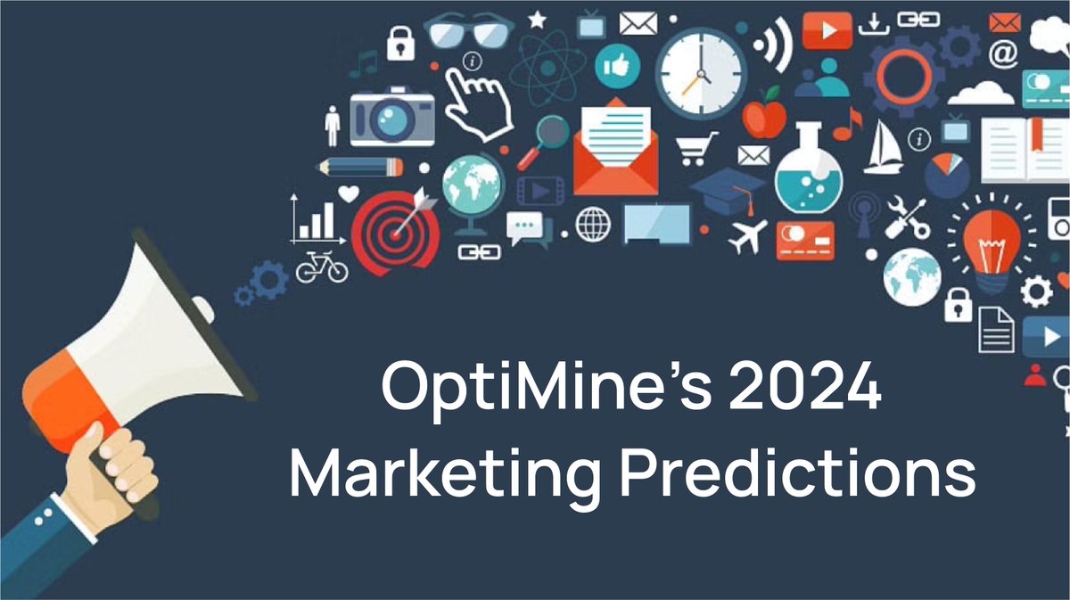 Waves of disruption will hit the marketing ecosystem in 2024, creating challenges and new opportunities for brands. With this in mind, here are OptiMine’s top 5 marketing and analytics predictions for 2024: optimine.com/optimine-2024-… #2024MarketingPredictions