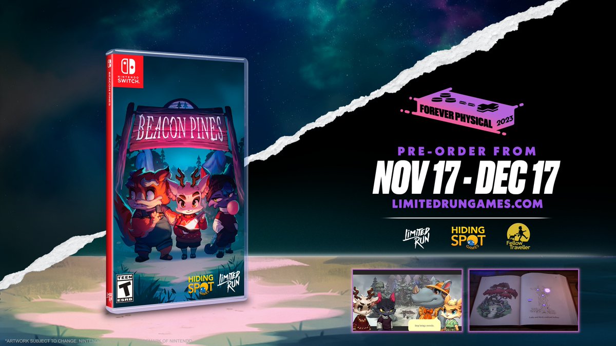 Welcome to Beacon Pines, a cute, creepy adventure set in a mysterious book! Uncover the secrets of an ever-changing storybook as its reader and its narrator.

Pre-orders for Beacon Pines open on November 17th