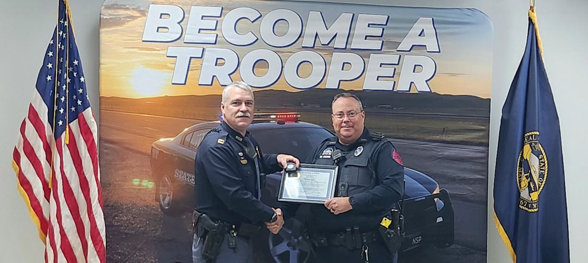 Celebrating 25 years of service for Trooper Burr #248! We appreciate your service and dedication to the State of Nebraska.