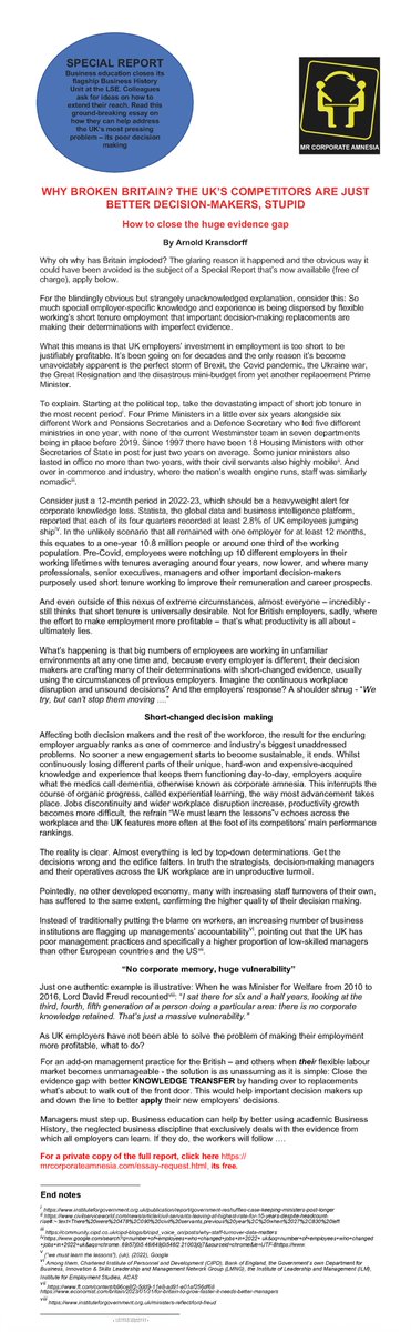 WHY BROKEN BRITAIN? THE UK’S COMPETITORS ARE JUST BETTER DECISION-MAKERS, STUPID