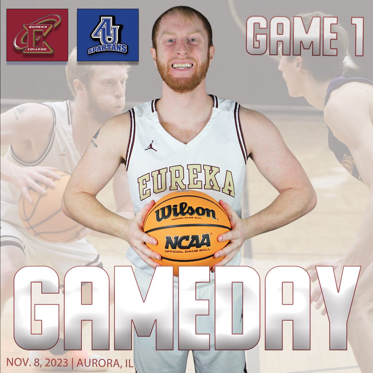 It's game day!

<a href="/Eureka_MBB/">Eureka College Red Devils Men's Basketball</a> officially opens the 2023-24 season with a road non-conference contest at Aurora.

🆚: <a href="/AU_Spartans/">AUSpartanSports</a> 
📍: Aurora, Ill.
⌚️: 7 p.m.
📺: bit.ly/466UfFG
📊: bit.ly/3MwitCv