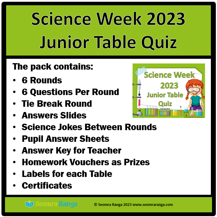 Seomra Ranga on X: Finish off #scienceweek2023 with this Science Table  Quiz for middle/senior classes 1/5    / X