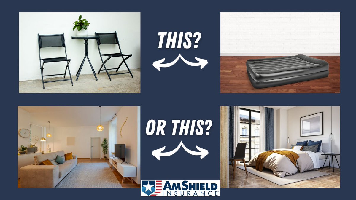 AmShield_Ins's tweet photo. After a disaster, renters insurance could mean the difference between using outdoor furniture and an air mattress inside at your next place or having real furniture and an actual bed. https://t.co/QtOrv6gjh5 #AmShieldInsurance https://t.co/9aWSD6GQby
