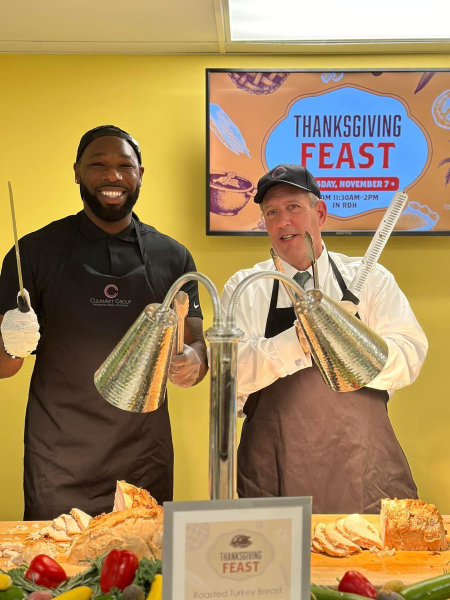 I always enjoy our annual tradition of cheffing and serving Thanksgiving lunch to our staff, students and faculty at <a href="/PointParkU/">Point Park University</a> 

Now don’t tell my wife because she’ll expect me to help at home. 😂🤣😂