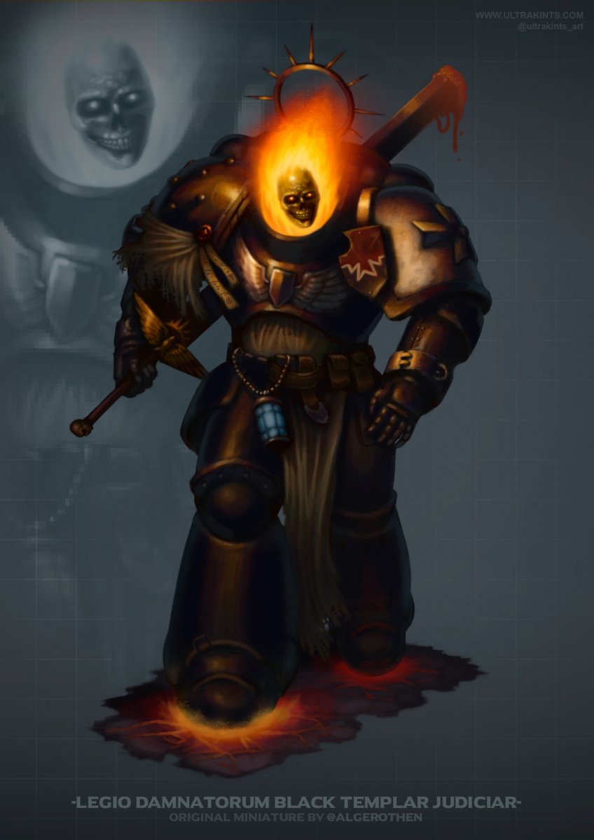 ultrakints_art's tweet photo. Illustration I made of @algerothen's Legio Damnatorum Black Templar Judiciar.
I highly recommend his IG profile!
#warhammer #warhammer40k #warhammerfanart #warhammercommunity #paintingwarhammer #spacemarines #40k #warhammerart #40kcommunity #grimdark #spacemarine #warhammerworld https://t.co/17i4quui69