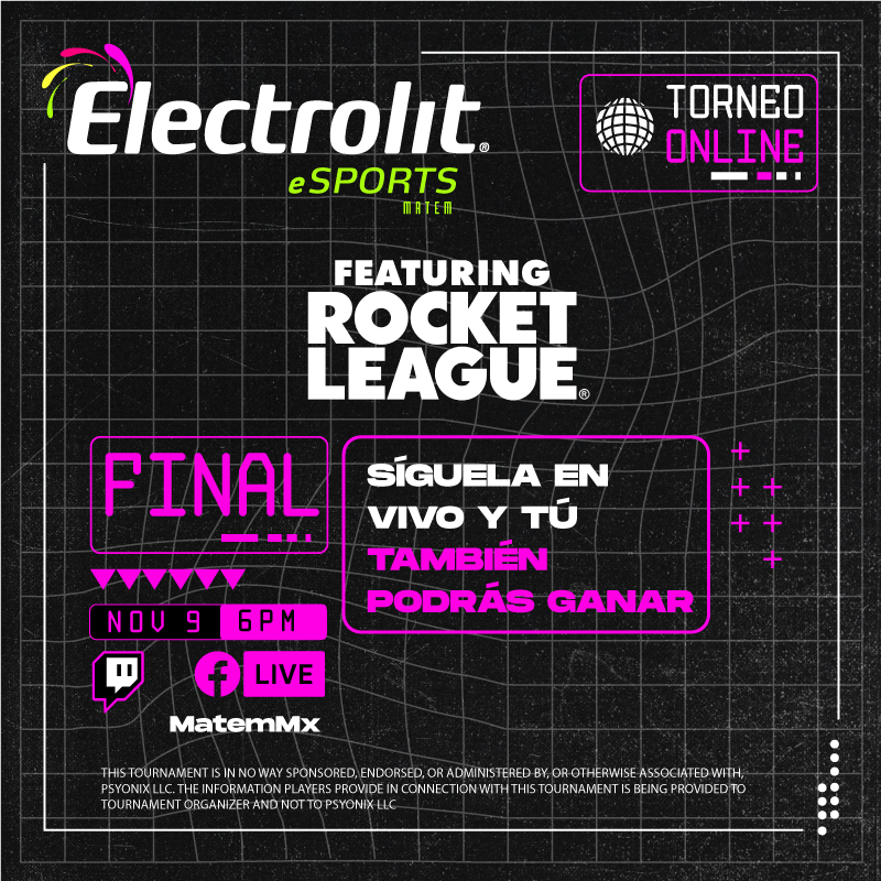 En la Liga <a href="/Electrolit/">Electrolit</a> ganan los jugadores y los espectadores. Compite por tarjetas de regalo durante la transmisión en vivo por Twitch twitch.tv/matemmx #ElectrolitGaming