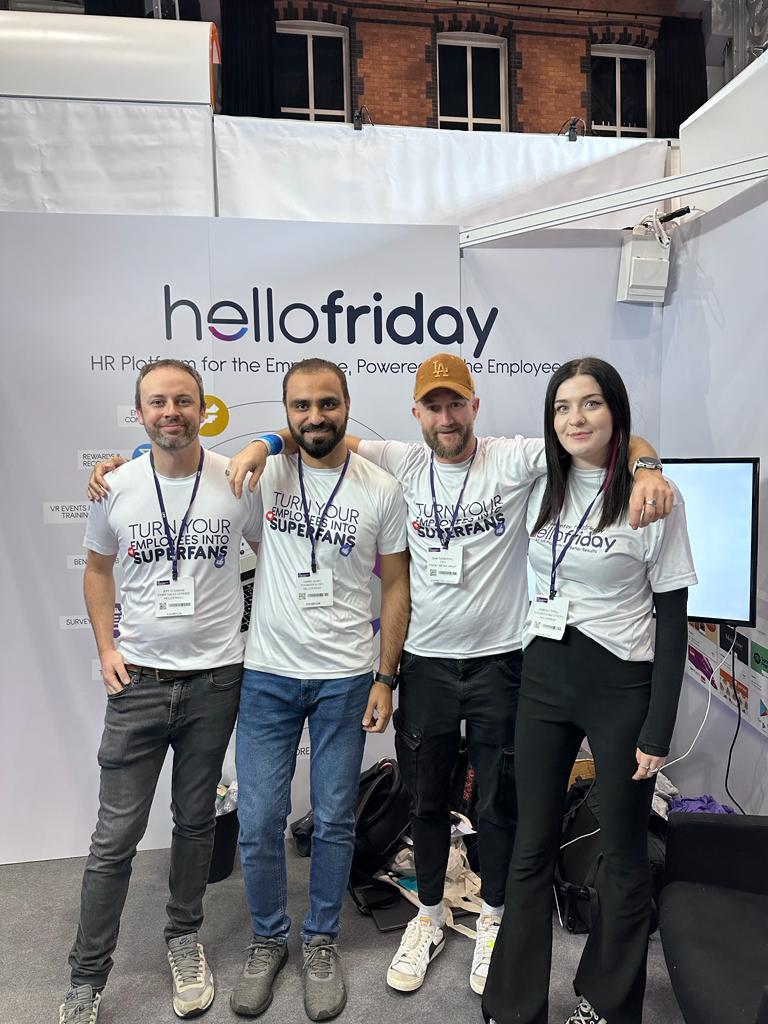 🎉 Fantastic Day 1 at the #CIPD Annual Conference &amp; Exhibition for #hellofriday 🎉 

-- All geared up for Day 2 

📍If you are attending tomorrow, make sure to drop by our booth #H12 

#cipdace #hrcommunity #hrconference #hrtech