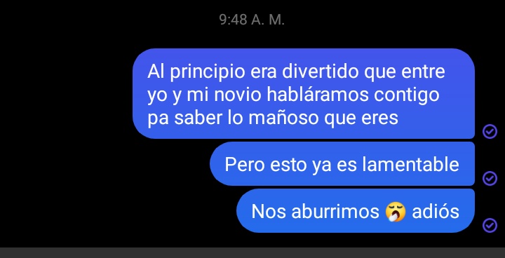 Ryukmatus's tweet photo. @Fercho4Z A mí y a mi novio nos mandó mensaje un wey que quería hacer un trío y pos nos pusimos a jugar con el para hacerlo enojar pero nos aburrimos sjsjj https://t.co/pYMapMVKTj
