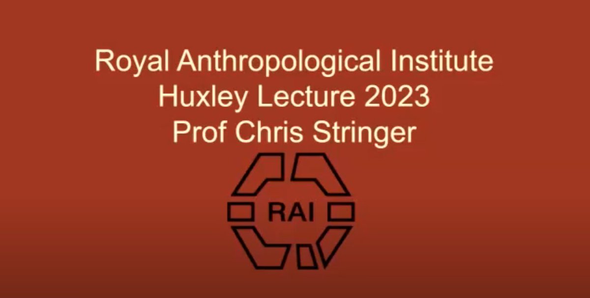 Yesterday at the @NHM_London, Huxley Memorial Medal winner Prof @ChrisStringer65 delivered the 2023 Huxley Lecture. 👏👏👏 Title: Mostly Out of Africa: how, when and where You can now watch the recording: youtu.be/0O6l-PjMgBs