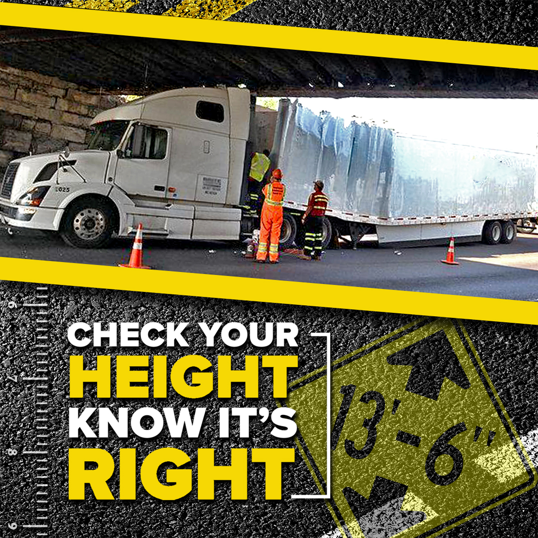 nyspolice's tweet photo. Did you know that there were over 800 reported bridge strikes in NY from 2021 to 2022? In coordination with the NYSDOT, the NYS Thruway, & the GTSC, the New York State Police is reminding all drivers to know their vehicle height to avoid a bridge hit. #CheckYourHeight https://t.co/xpivOPqb50