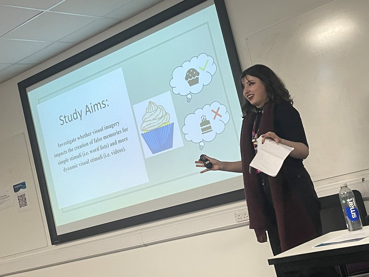 dfido1's tweet photo. Really excellent afternoon watching our #forensicpsychology undergraduates present posters and talks on their research over the Summer! 

Impactful and publishable work!

#URSS2023 @Derby_HPSCR https://t.co/5HaFUXmoBQ