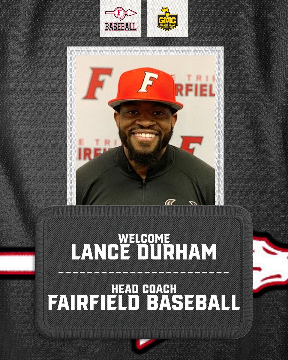 We're excited for the future of Fairfield Baseball!

Pending Board Approval, Coach Lance Durham will serve as the new Varsity Baseball Head Coach.

#FairfieldPride #OneTribe