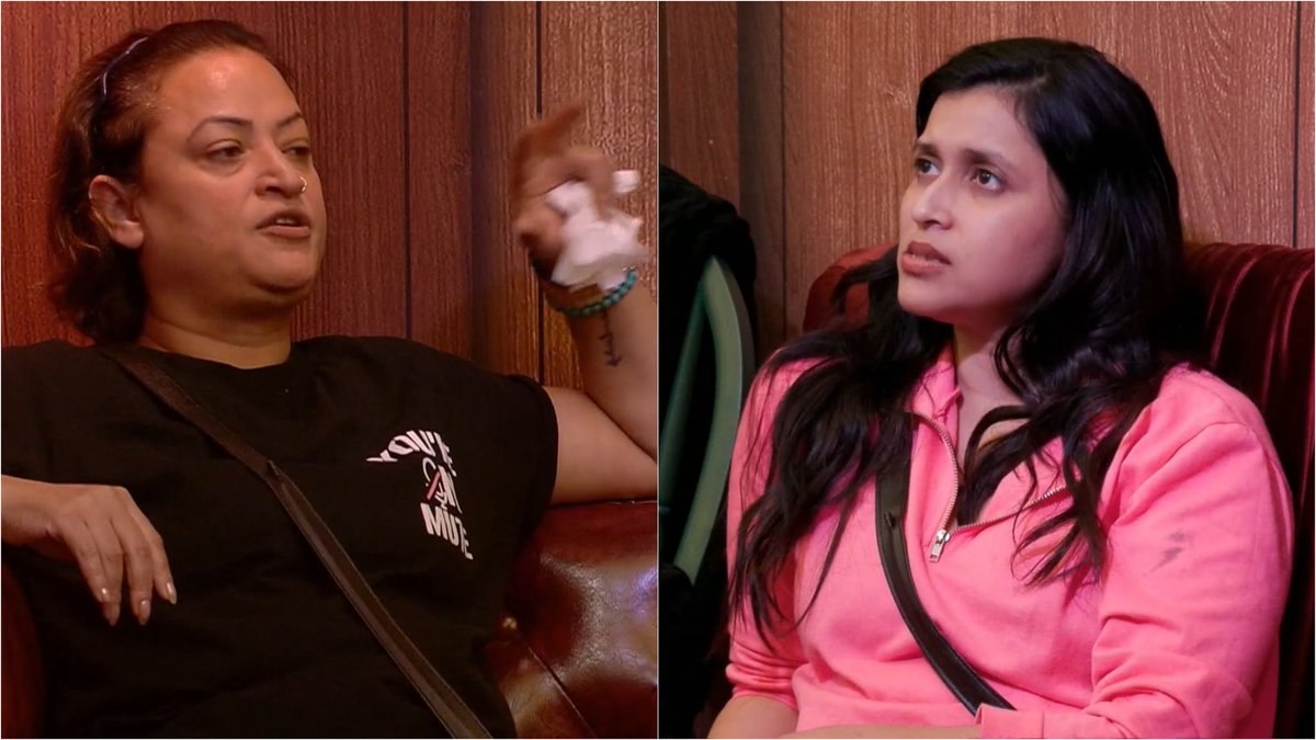 BiggBoss_Tak's tweet photo. Rinku Dhawan about Mannara Chopra,

"Abhi to Real face samne aa raha hai, ek mahina pura FAKE tha, abhi reality samne aa rahi hai ," 

Retweet - If Agree! Mannara is FAKE!!!
Like - If Not! #BiggBoss17 https://t.co/ExnTO9n4S3