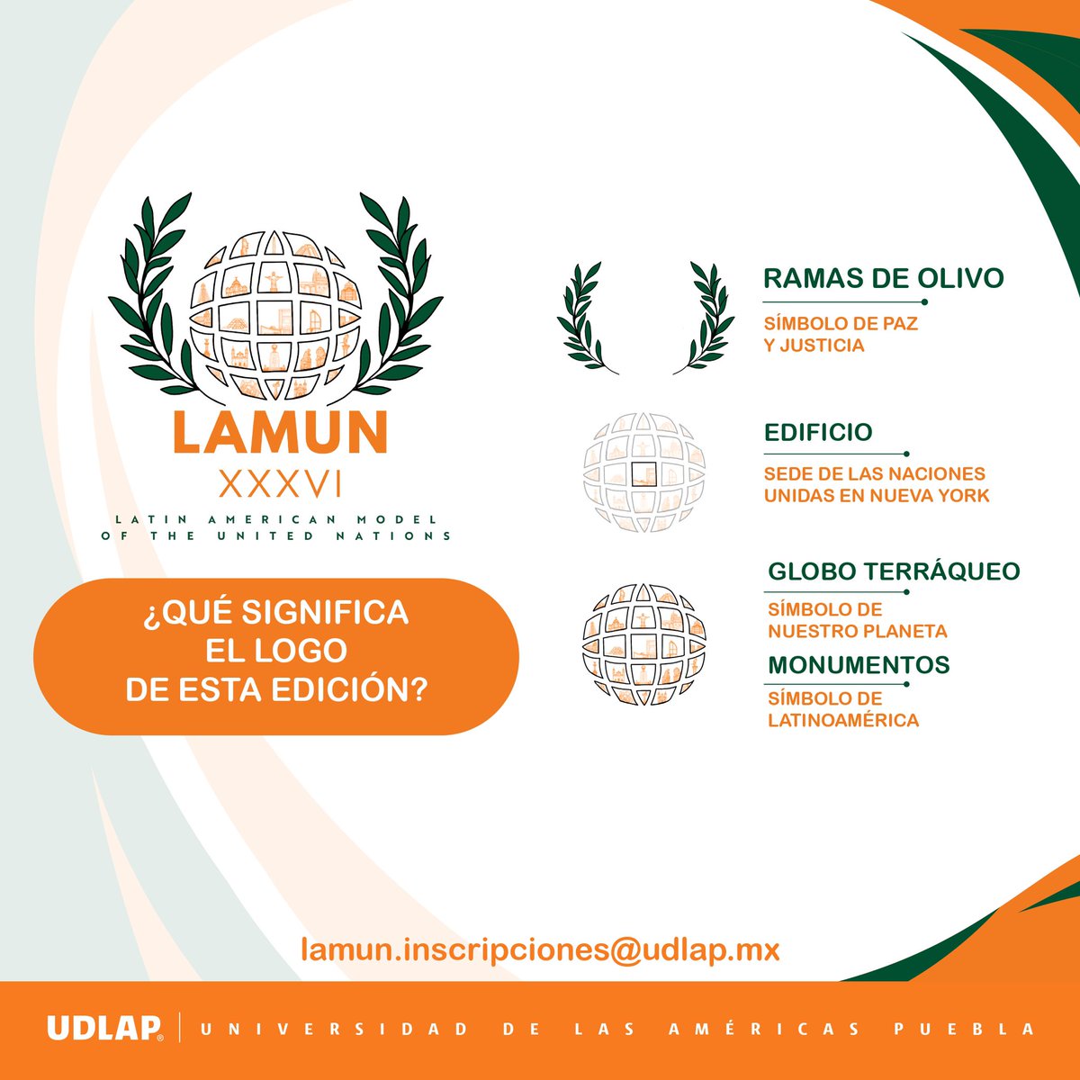 LAMUN_UDLAP's tweet photo. ¿Tú ya sabías el significado del logo de esta edición?
#lamun #udlap #muns #puebla #cholula
#soyudlap #modelosonu #estudiantes #social
#nacionesunidas #lamunxxxvi https://t.co/GUdLoXqLLw