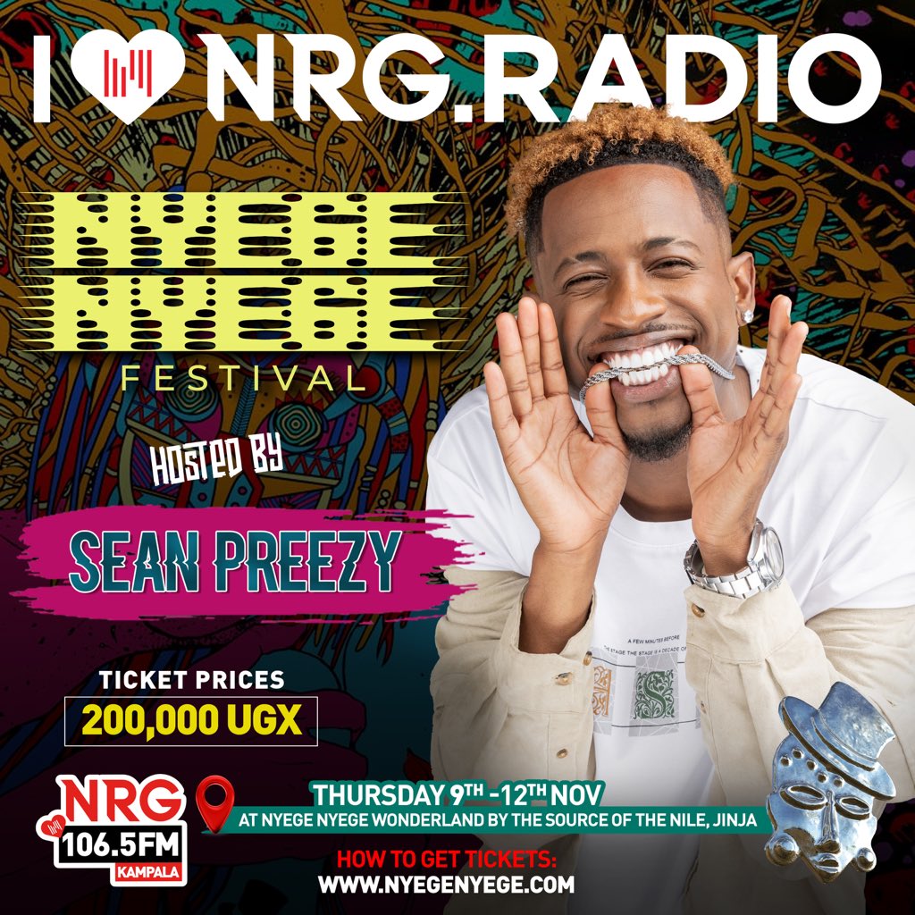 The host always doing the most, King Kobra @seanmpreezy will grace the biggest festival of the year @nyegenyegefest 🥳🥳 you have no reason to miss 💃🏾💃🏾🔥🔥 #Nyege23 #NRGRadioUG