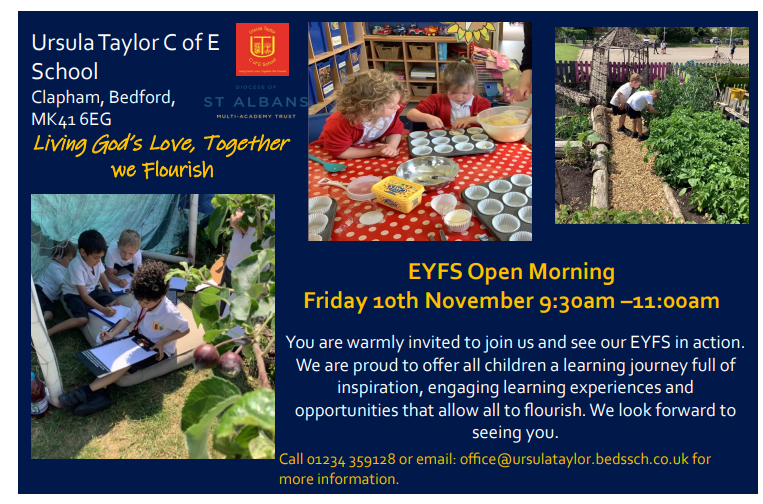 MsHDHT22's tweet photo. We are looking forward to welcoming you this Friday to our EYFS Open Morning. Come along and see the wonderful learning environment that we offer. https://t.co/8Hz62JCmsM