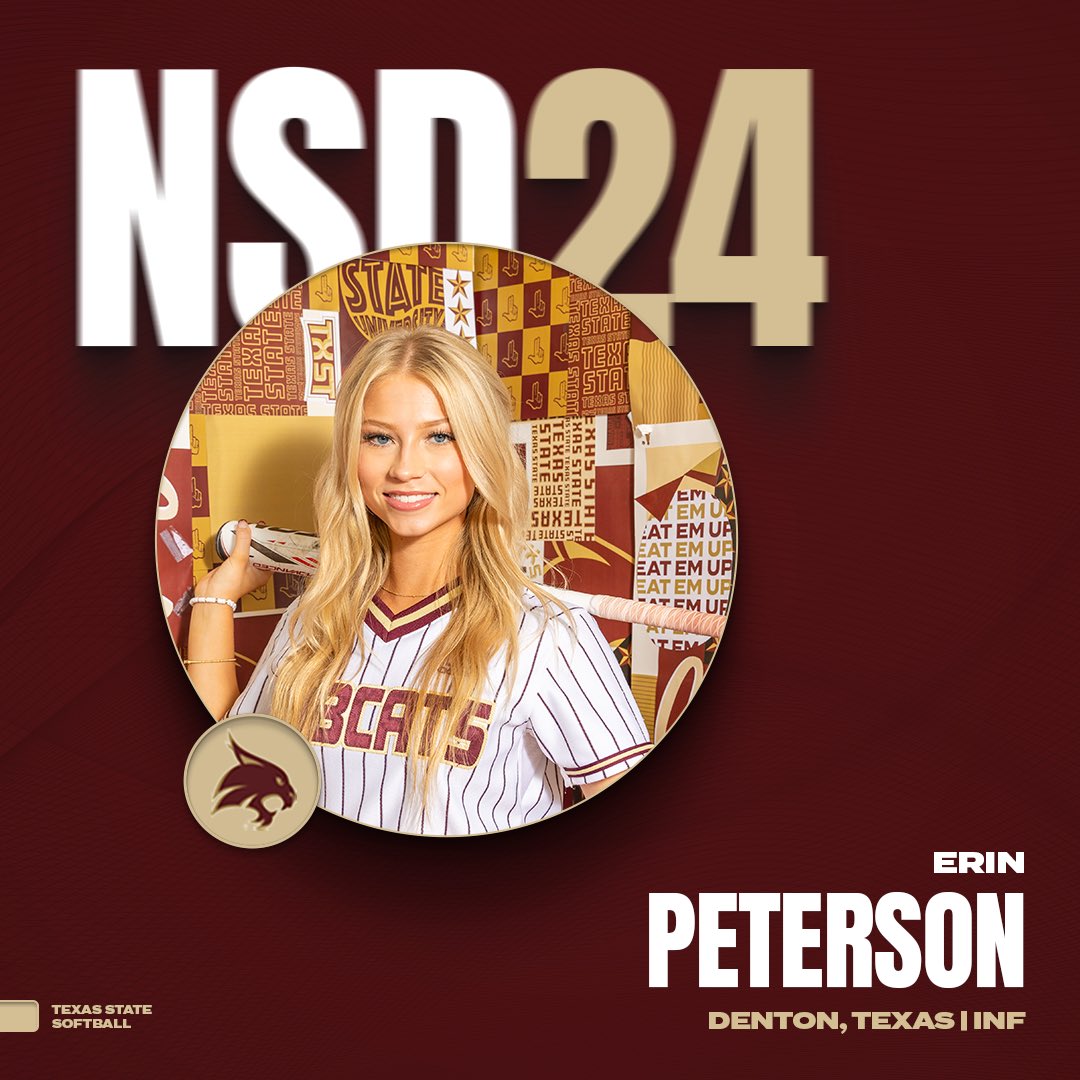 TXStateSoftball's tweet photo. 𝐒𝐈𝐆𝐍𝐈𝐍𝐆 𝐃𝐀𝐘 🖊️ 

Welcome to the Bobcat family, @erinpete_42 ! #EatEmUp https://t.co/UMnZT1epeR