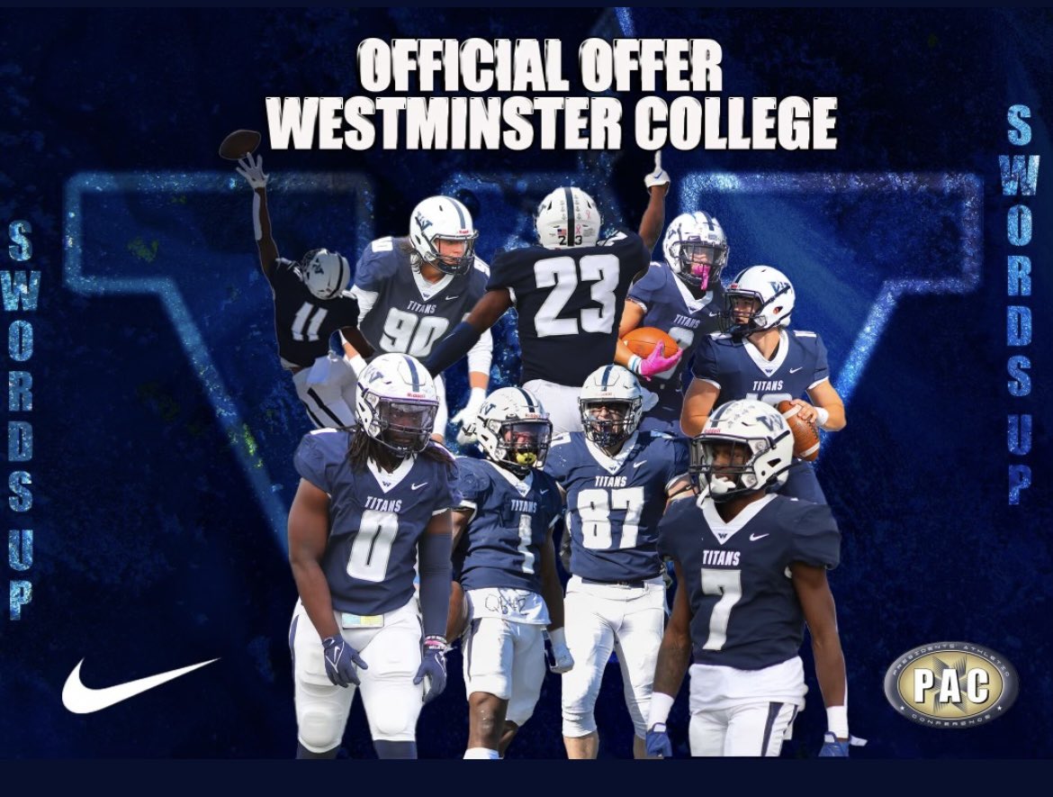 GregVenay's tweet photo. Blessed to receive my first offer from Westminster college @coachtylance @CoachChuck9 @CoachChuck06 🙏🏾 https://t.co/pYbBbXtRwJ