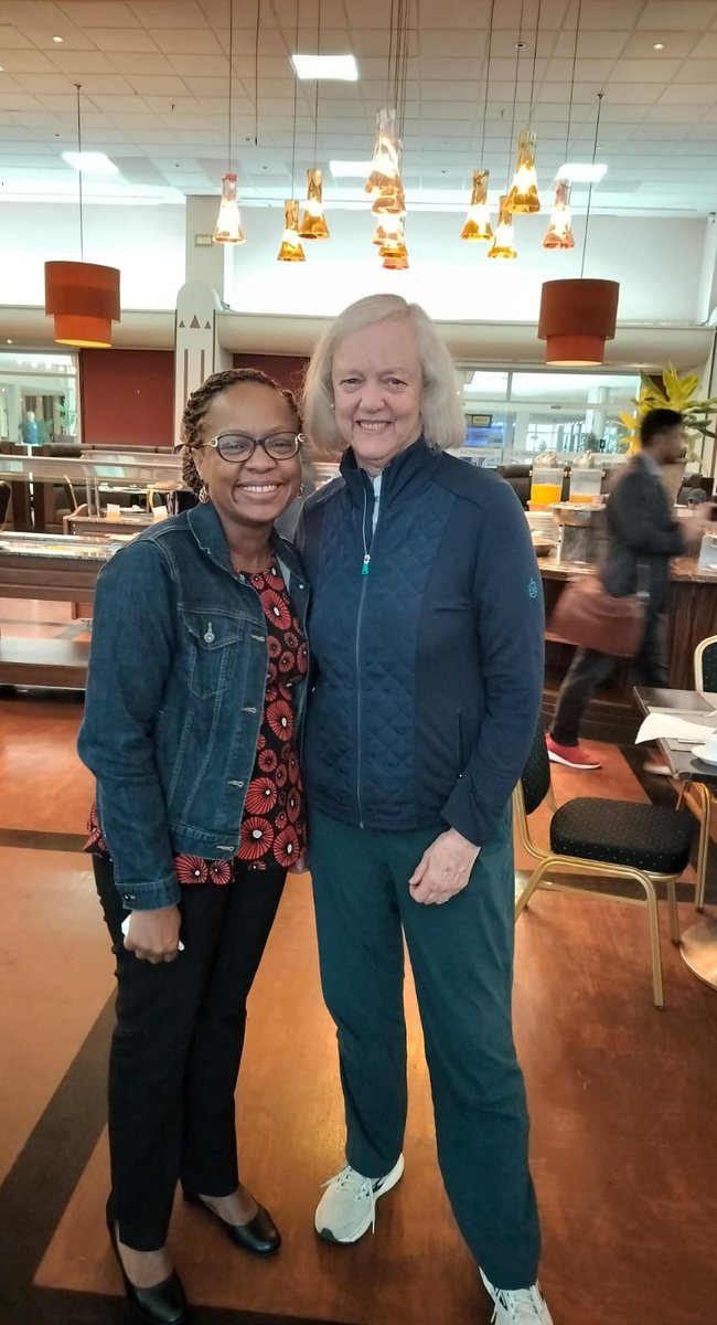 Docmureithi's tweet image. "Recently met the US Amb. to Kenya Meg Whitman at #GCAM2023. Her insights on empowering scientists &amp;amp; the potential of African R&amp;amp;D for global challenges were impactful. #ScienceDiplomacy #Innovation @UoN_FHS  grandchallenges.org/video/keynote-…