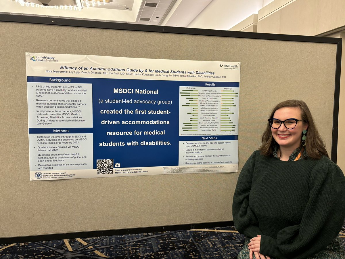 MSDCI’s Associate Director, Nora Newcomb, presented at #AAMC23!

Poster: “Efficacy of #Accommodations Guide by & for #MedicalStudents with #Disabilities.” 

Link to MSDCI’s Accommodations Guide: tinyurl.com/MSDCI-Guide-22 

@USFHealth @AAMCtoday 
#DisabilityAccommodations #MedEd