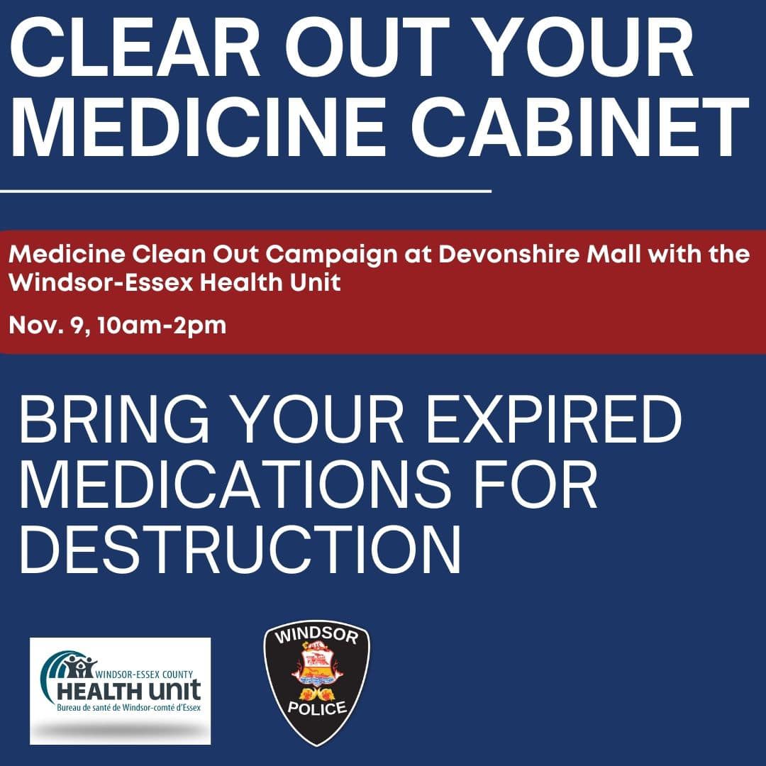 Reminder: Our members are partnering with <a href="/TheWECHU/">WEC Health Unit</a>  tomorrow at Devonshire Mall for the medicine cabinet cleanout.

Bring your expired medications for destruction between 10am-2pm!