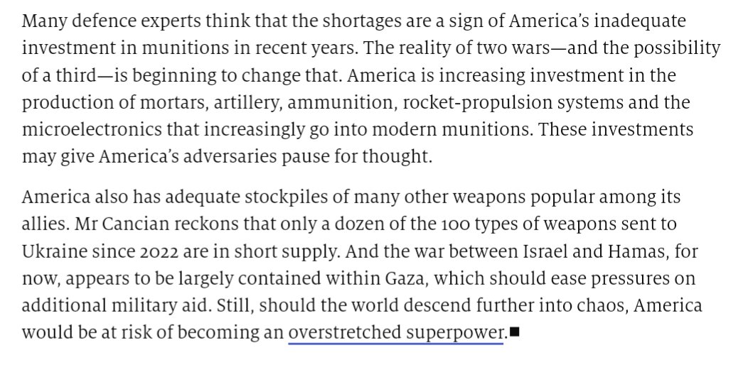 Very_0wn's tweet image. The Rothschilds - Does America have enough weapons to support its allies?
archive.ph/HSjE5
&apos;It could face wars in the Middle East, Ukraine and Taiwan.

America will help its allies defend themselves, acting as the world’s “arsenal of democracy”.&apos;