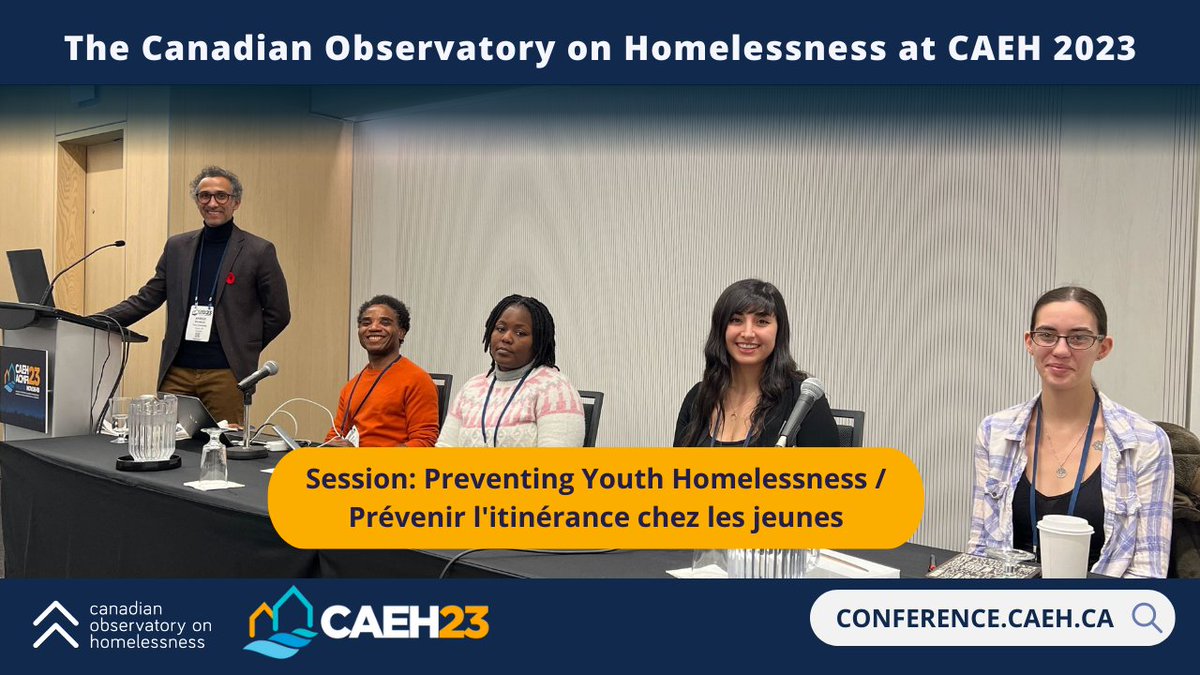 'To develop a prevention-based response to #homelessness, we need to focus on youth and their pathways into homelessness.' Stay tuned for key learnings from this afternoon's insightful session on #YouthHomelessness prevention! #CAEH23