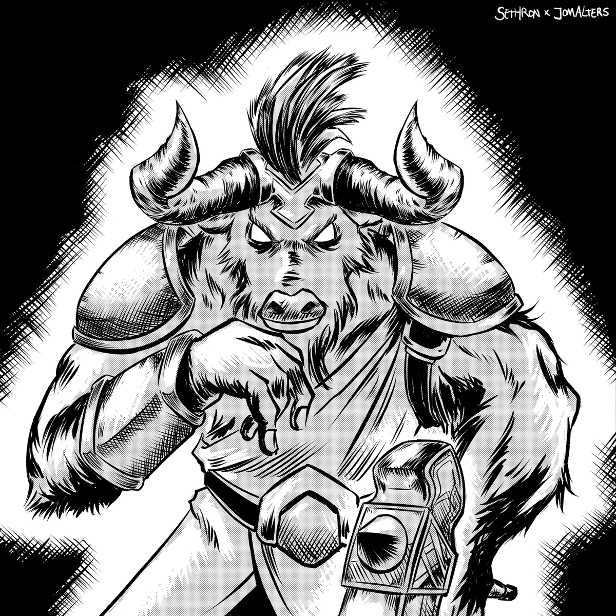 Ninjakees's tweet photo. SETHRON - Hurloon General
As promised, I finished this manga drawing commission for @JomAlters who helped in my first sponsor ship and won. 
#mtg #MagicTheGathering #fanart #manga https://t.co/qPl5PFau2l