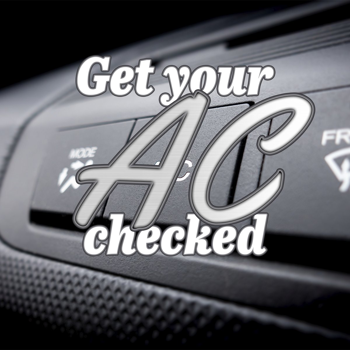 We offer A/C services! Let us check yours to be sure everything is in working order.