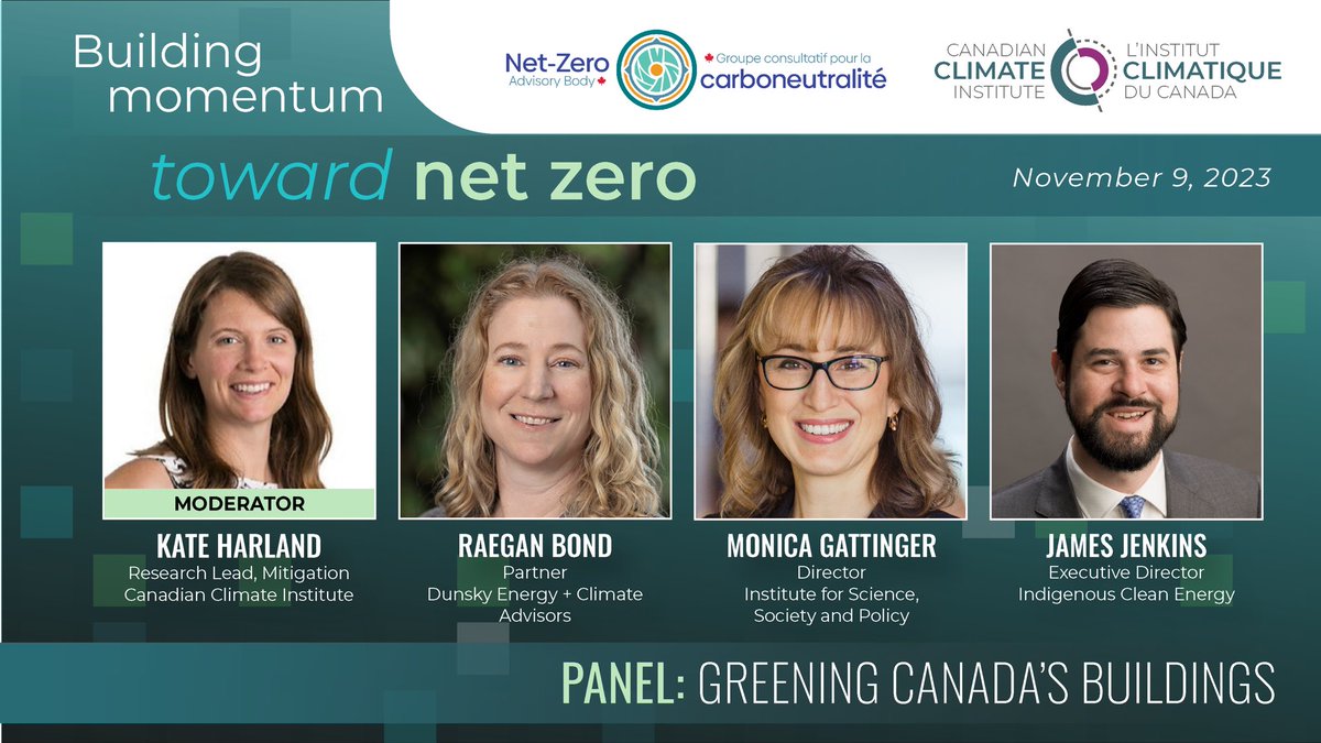 I’m thrilled to be speaking tomorrow with <a href="/MonicaGattinger/">Dr. Monica Gattinger</a>, Raegan Bond, and Kate Harland on the importance of sustainable buildings as a critical step towards meeting net-zero targets. Thank you to Canadian Climate Institute for organizing this conference.