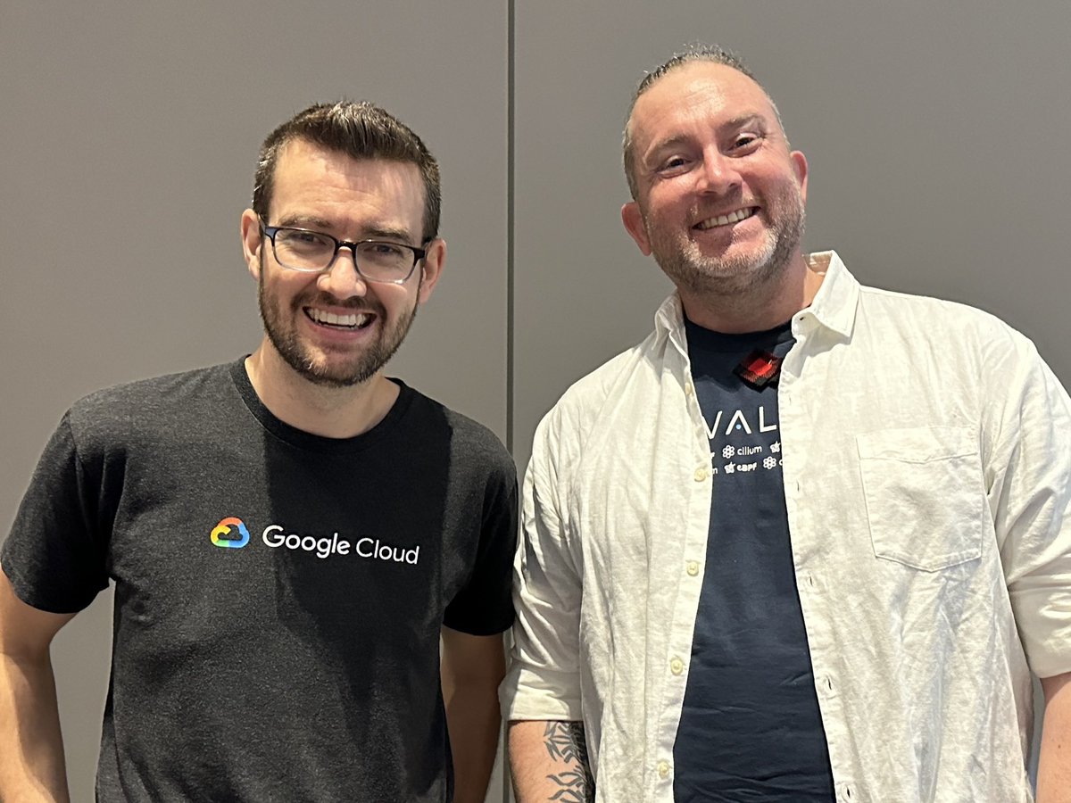 Joab_Jackson's tweet photo. Four years in the making, the #Kubernetes Gateway API had over 170 contributors (the most yet of any #K8s project) and 30 contributing organizations. v1 GA released last week… “We needed people to buy in and they did”— @robertjscott and @youngnick #Kubecon https://t.co/C6E0pf6XVl
