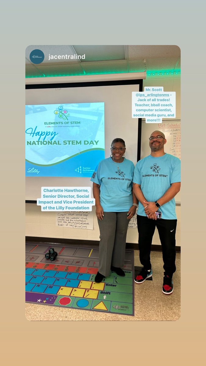 IPS_ArlingtonMS's tweet photo. National Stem Day was amazing at AMS Today. 🧮🧬💻♾️✨
@4Lilyfoundation
@EliLillyandCo
@JACentralInd
@IPSSrSTEMCoord
@Ms_Billups
#GoKnights⬛️🟨
#ArlingtonPride⬛️🟨
#AMSPride🖤💛 https://t.co/L9XNwbLdtD