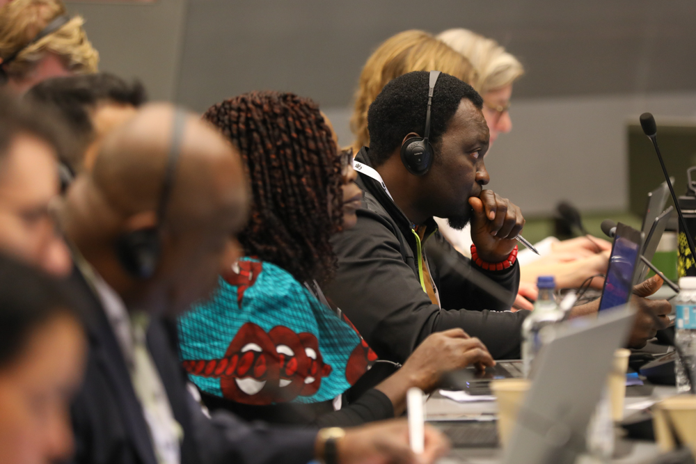 IISD_ENB's tweet photo. Lions and tigers and jaguars (oh my) discussions debuted a day late as delegates fell behind on the agenda at #CITESSC77, prompting them to work later into the evening.

Highlights ➡️ https://t.co/aNrlNvyD7D

#EndangeredSpecies #Trade @CITES https://t.co/4xIES5e35d