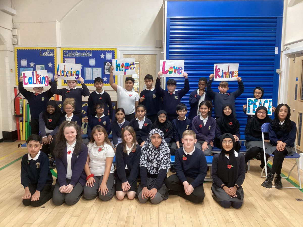 StJCEPrimary's tweet photo. Class 6 presented a special (early) Remembrance Day assembly today taking time to remember the past and share hope for the future @PoppyLegion https://t.co/x9PVk3sYmf