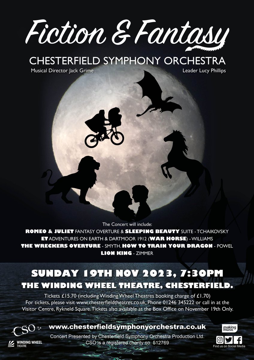 Join us in under 2 weeks for music old and new. Escape the Sunday evening blues and enjoy stories told through music. Tickets available from <a href="/Cfieldtheatres/">ChesterfieldTheatres</a> under 16s free with an adult
 <a href="/derbyshireprom1/">DerbyshirePromotions</a> <a href="/DesChes/">Destination Chesterfield</a> <a href="/chesterfielduk/">Chesterfield</a> <a href="/ChfieldLife/">Chesterfield Life</a>