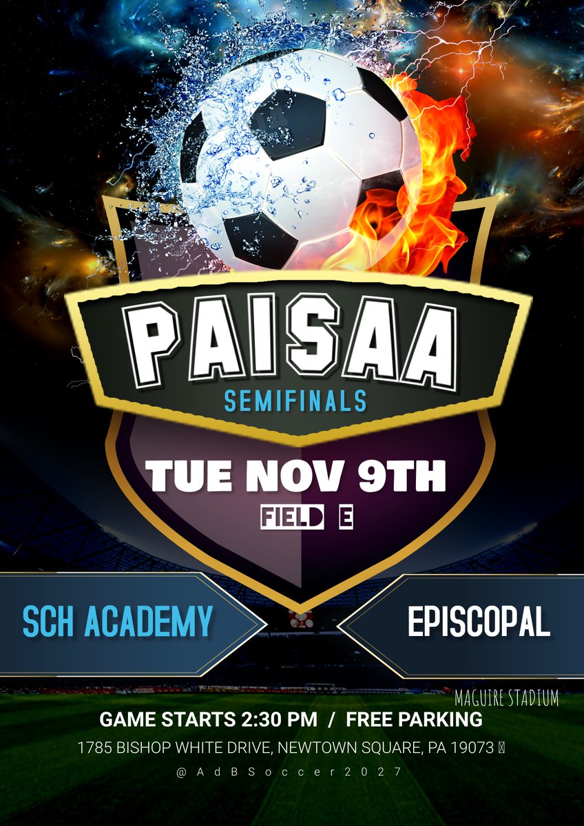 State SemiFinals tomorrow⚽️4th place SCH Blue Devils vs 1st place Episcopal Churchmen.   

This is going to be epic!!!

@EA1785_GSoccer @SCHGSoccer @TopDrawerSoccer @TheSoccerWire @PrepSoccer