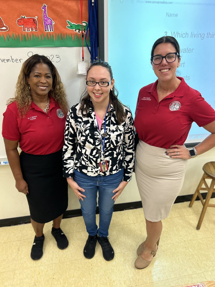 MDCPSSci's tweet photo. Thank you 🙏 Dr. Watkins, Principal and Mrs. Medina @CharlesDWycheES for opening your doors as we collaborate in our #MDCPSScienceLearningWalk.
It was a pleasure meeting such dedicated professionals.
#IsAK5ScienceTestMDCPS #YourBestChoiceMDCPS
@AileenVega123 @NestorEMarcia https://t.co/iwTcPzLjeQ