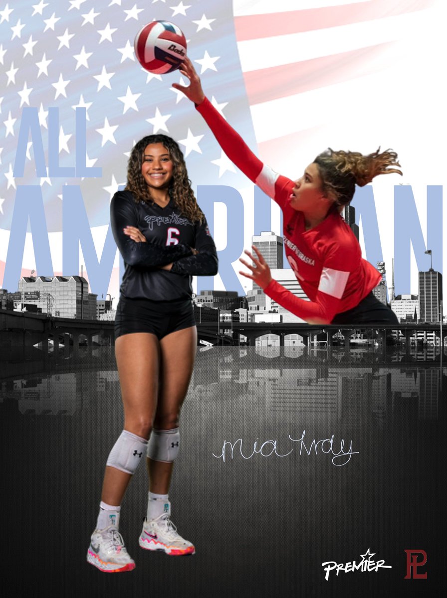 Congratulations to <a href="/Premier_VB/">Premier Nebraska VB</a> 17G Alum
<a href="/MiaTvrdy1/">Mia Tvrdy</a>  on her AVCA 1st Team All-American selection! 💪🤩