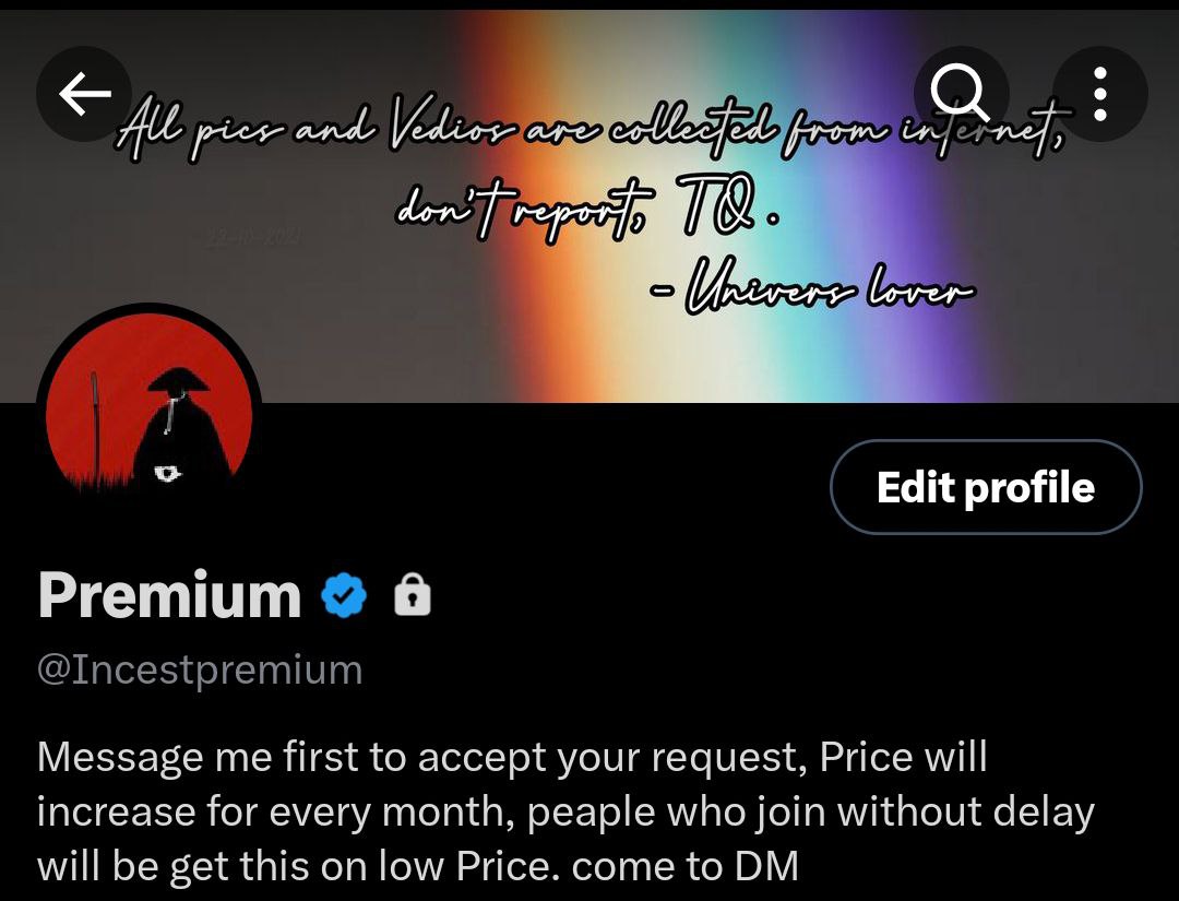 MrIncest4's tweet photo. Follow our premium account
π @Incestpremium
To see real incest vedios every day.
Message to that That ID I will get you there
Note: it's premium
#Incest #IncestPremium https://t.co/vjGA5H2CcK