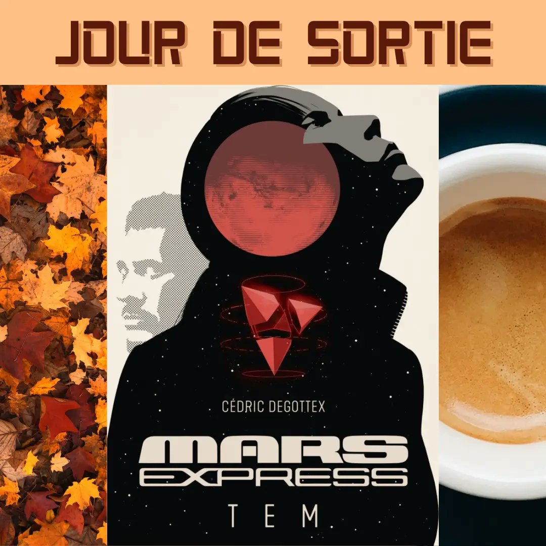 Mars Express - Tem sort aujourd'hui en librairie ! 🎉

Combo automne, SF et café ! 😊

Dispo aux formats papier et numérique sur toutes les plateformes ! 😊

Lien chez Bragelonne : urlz.fr/omko 🍁
FNAC : urlz.fr/omkr 📖
Amazon : urlz.fr/omky ☕