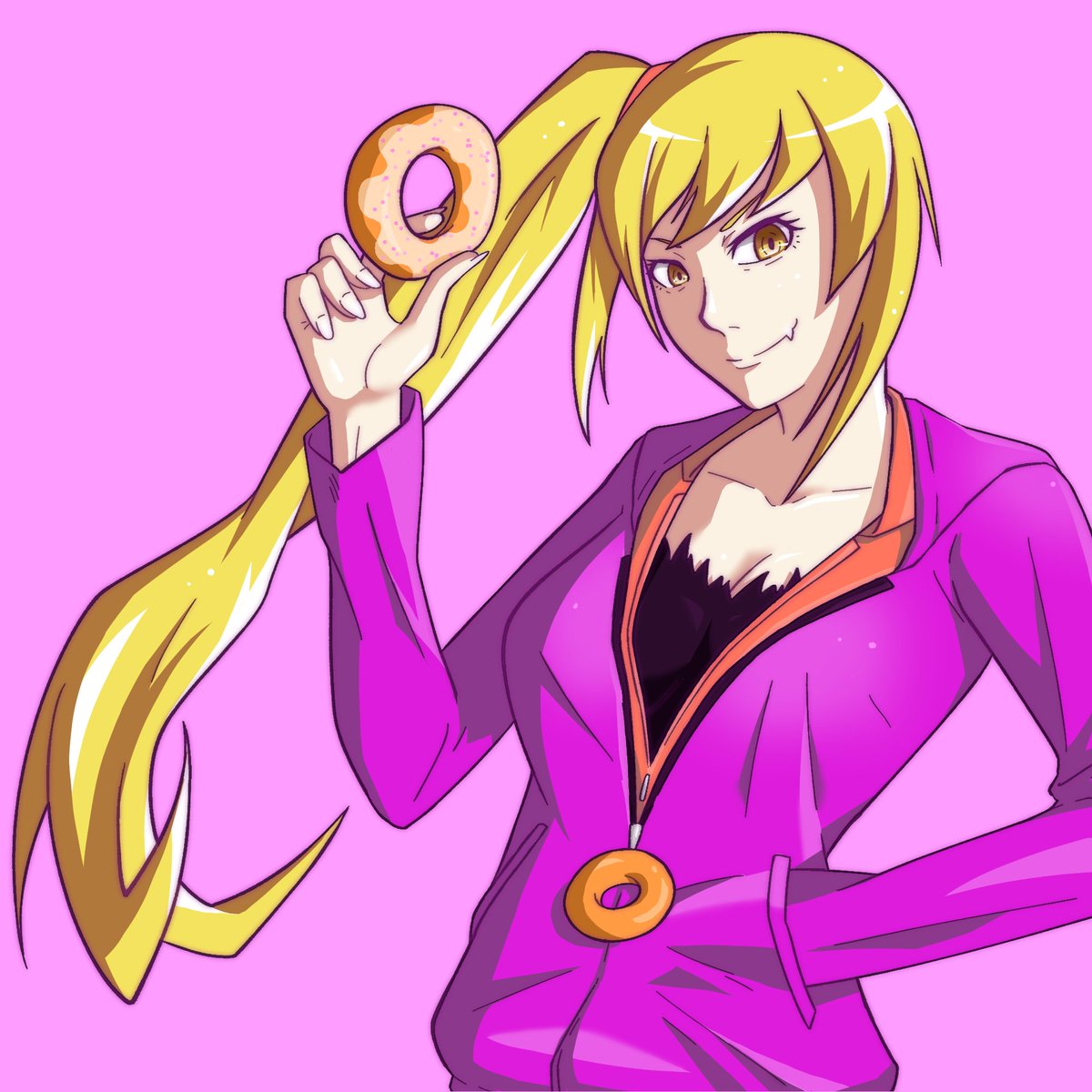 HatoSama96's tweet photo. We're almost at the end!
Many would have expected girl Shinobu or adult Kiss-Shot, but I chose to go with the teen version. There arenìt many illustrations about her online :c https://t.co/HJIvsrH1x6