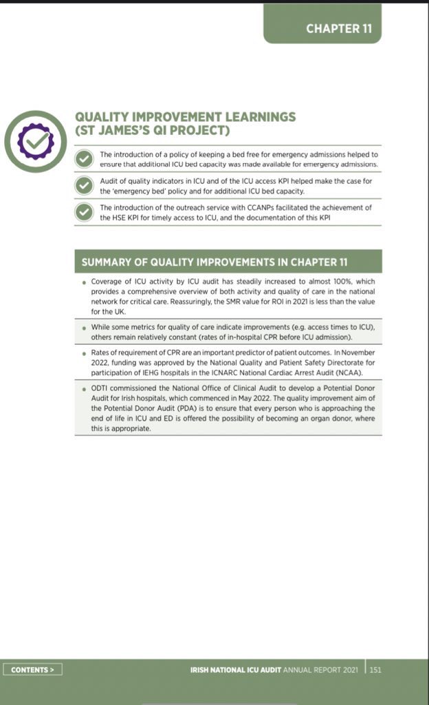 Delighted to have our ICU and ANP team QIP included in the NOCA report. Faster access to ICU has been shown to reduce organ failure and high risk admissions in SJH 🥳
