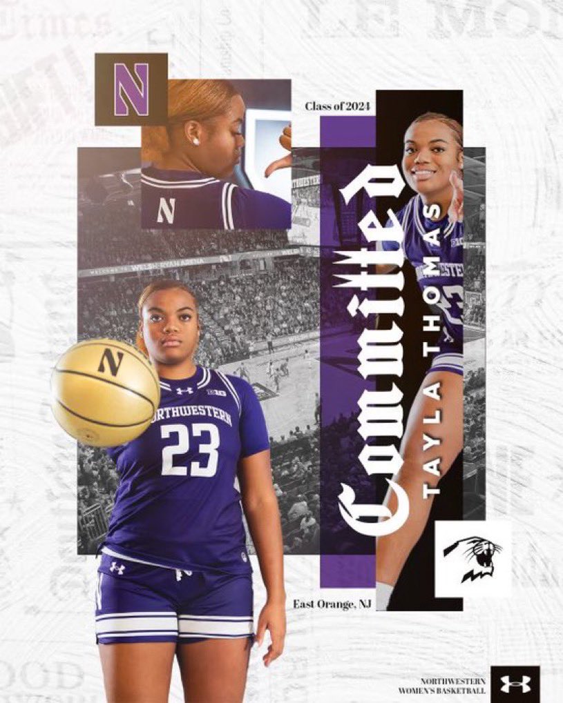 I talk hoops 🏀 (@trendyhoopstars) on Twitter photo Tayla Thomas (#56 in ‘24) has committed to Northwestern, choosing the Wildcats over Georgetown, Missouri, Penn State, and Seton Hall.
<a href="/TaylaThomas18/">Tayla Thomas</a> | #NCAAW Tayla Thomas (#56 in ‘24) has committed to Northwestern, choosing the Wildcats over Georgetown, Missouri, Penn State, and Seton Hall.
<a href="/TaylaThomas18/">Tayla Thomas</a> | #NCAAW
