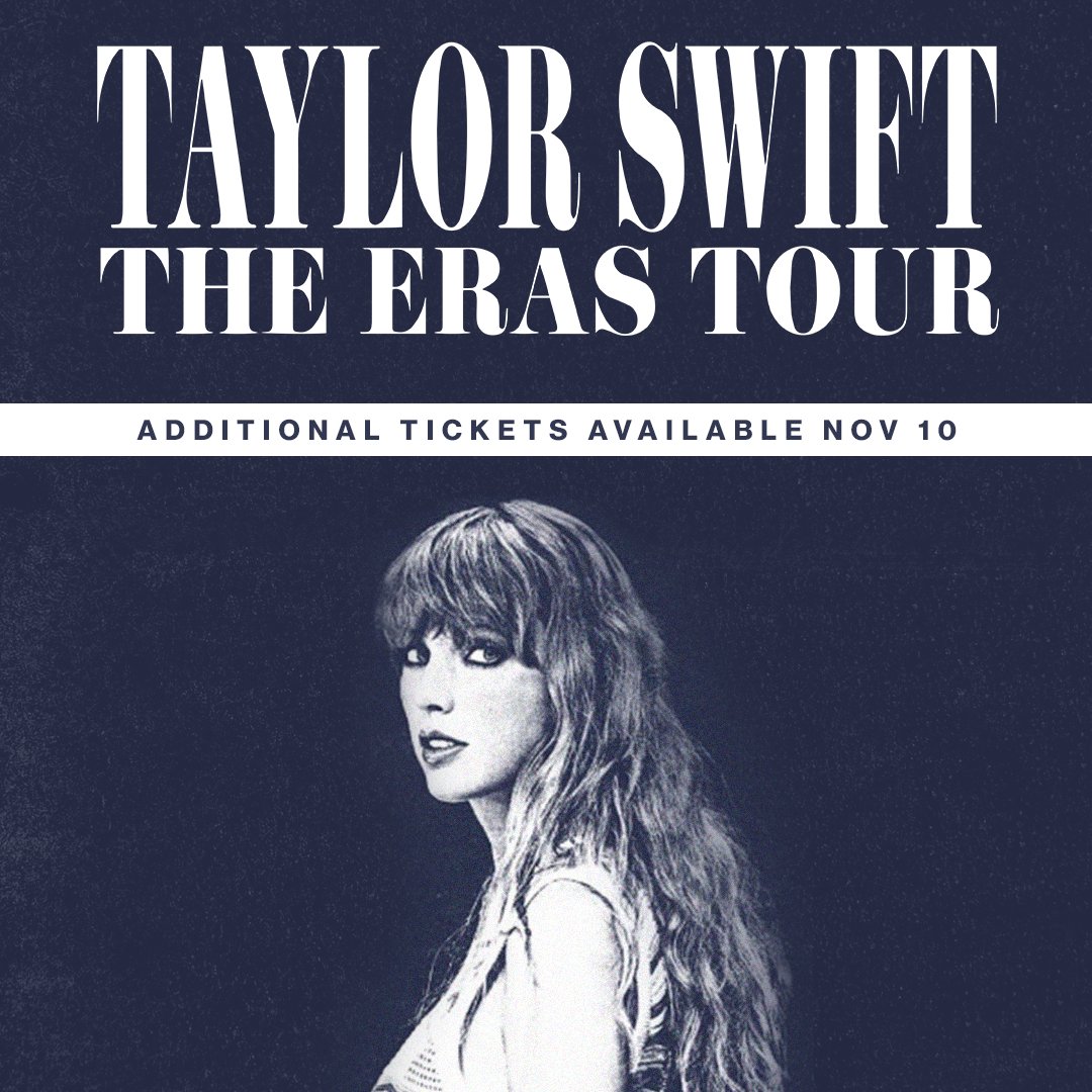 Ticketek_AU's tweet photo. 🩵 UPDATE for @taylorswift13 | The Eras Tour in Australia. 

Limited additional tickets including partially-obstructed side view tickets will be available with prices starting from $79.90.

On sale Friday 10th November
🕙 Syd:10am AEDT
🕑 Mel: 4pm AEDT

🎫 https://t.co/FXi3EbjE2v https://t.co/wBQt9epAAm