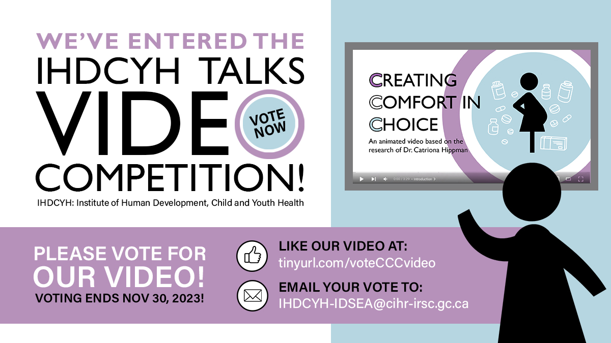 My PhD research is in a competition - you could help us win! Please VOTE for our video by giving us a thumbs up on YouTube: tinyurl.com/voteCCCvideo. Pls RT. @ShielaAppavoo @densebreastscdn @DonDavies @MarianneVidler @BCFamilyDoctors @bcmidwives