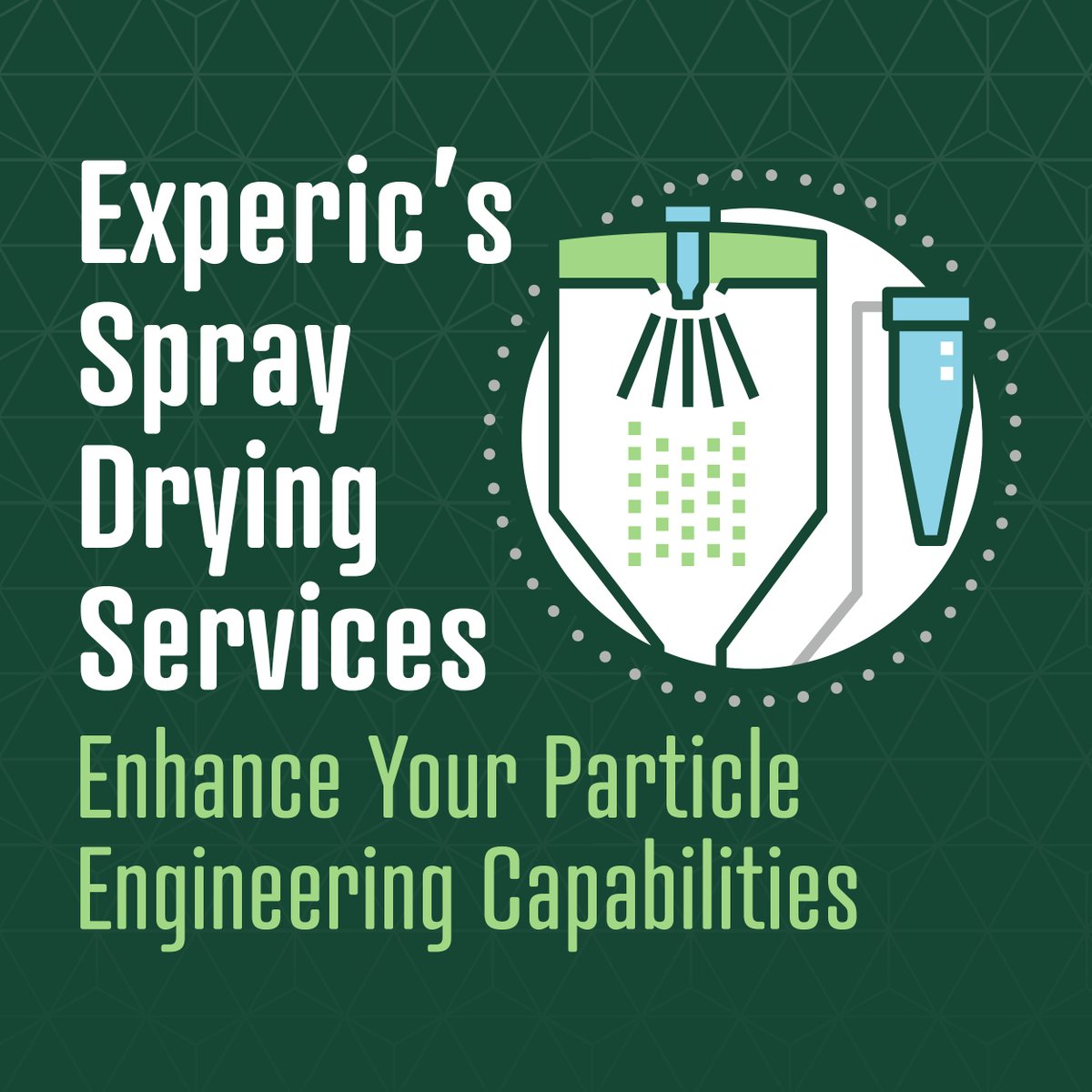 Experience the power of spray drying with Experic! Enhance solubility, control particle size, and optimize pharmaceutical formulations for oral solid dose and dry powder inhaled products. Learn more &gt;  expericservices.com/wp-content/upl…