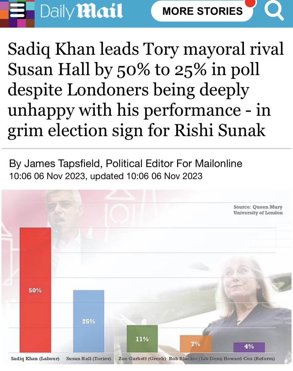 Looks like <a href="/Councillorsuzie/">Susan Hall AM</a> is following in <a href="/ShaunBaileyUK/">Shaun Bailey</a>'s footsteps, who lost the last Mayoral election for the Tories.