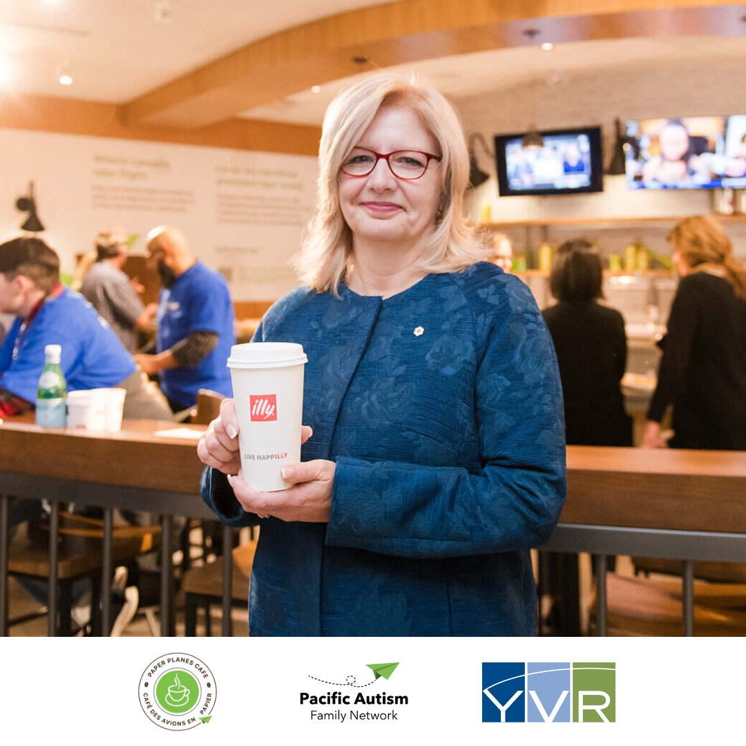 pacificautism's tweet photo. Travelling through #YVR? Help us celebrate our groundbreaking inclusion cafe in partnership with the @yvrairport by snapping a photo of your sweet treat or caffeine-fueled purchase and tag us online. ☕✈️

Instagram 📱 https://t.co/85vksLl5i9 
Twitter📱 @paperplanes604 https://t.co/PnkAkhyeEb